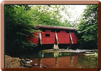 The Covered Bridge crossing the Watauga in Foscoe NC