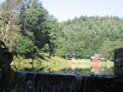 The Elk River forms a lake on 184, then continues down the valley